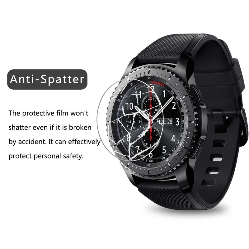 100pcs Screen Protector Diameter 37.5mm 36.5mm 38.5mm 39.5mm 40.5mm 35.5mm 34.5mm Smart Watch Tempered Glass Protective Film