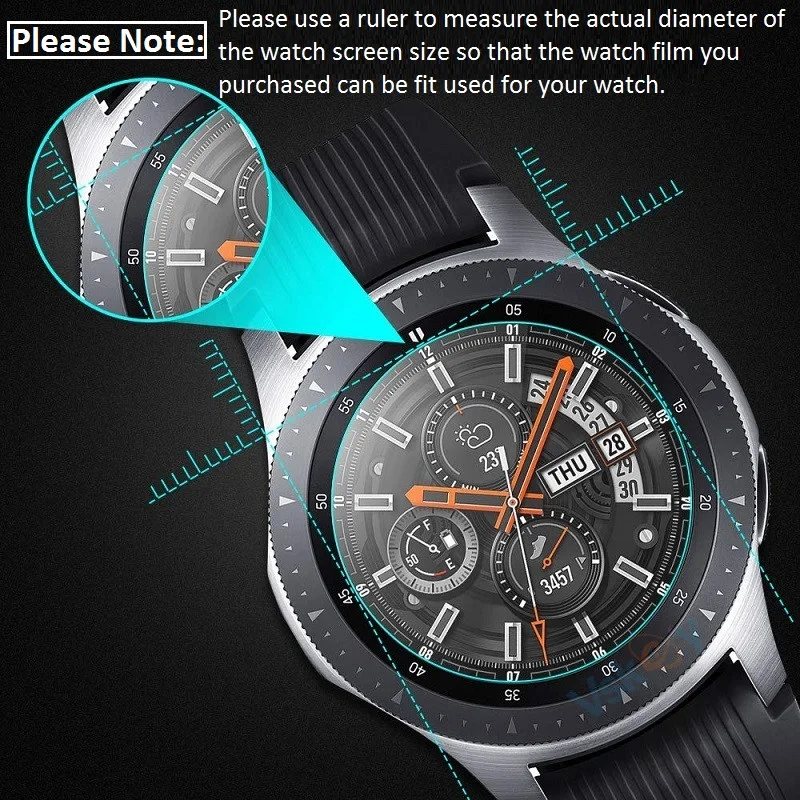 100pcs Screen Protector Diameter 37.5mm 36.5mm 38.5mm 39.5mm 40.5mm 35.5mm 34.5mm Smart Watch Tempered Glass Protective Film