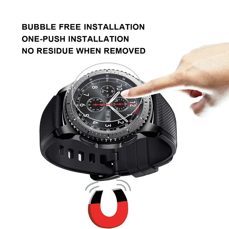 100pcs Screen Protector Diameter 37.5mm 36.5mm 38.5mm 39.5mm 40.5mm 35.5mm 34.5mm Smart Watch Tempered Glass Protective Film