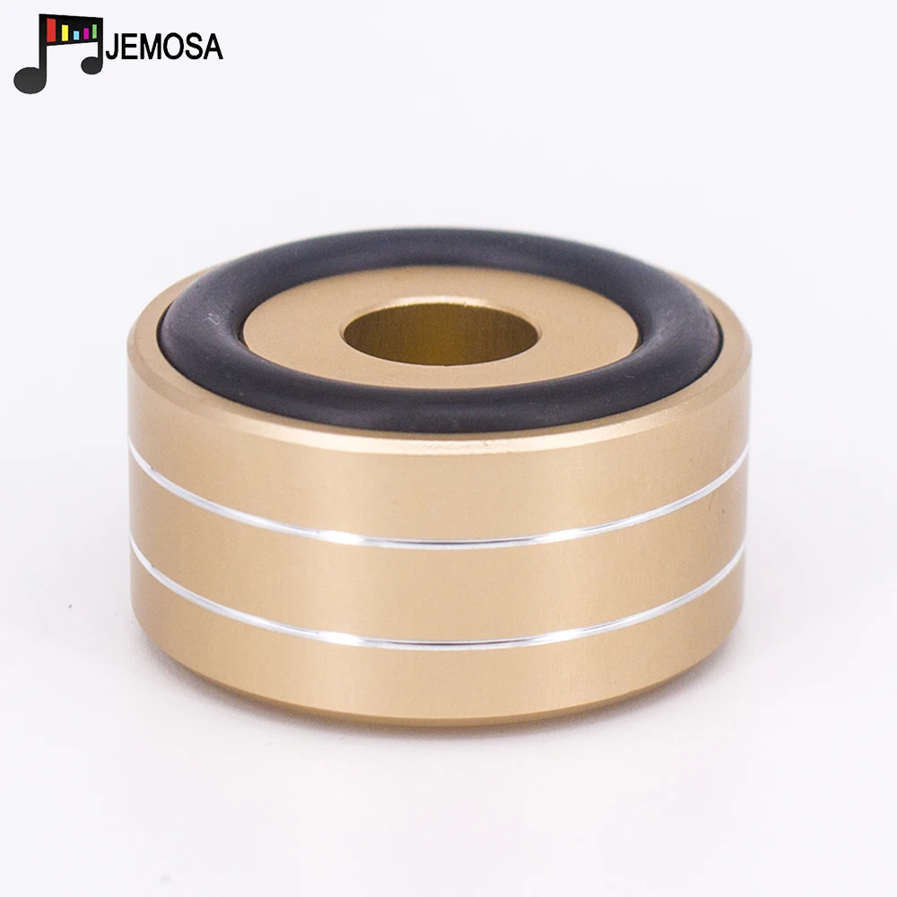 4PCS 40*20mm Aluminum Amplifier Feet Shock Absorber Amplifier Rubber Feet HIFI Turntable Feet Audio Speaker Isolation Feet Pad