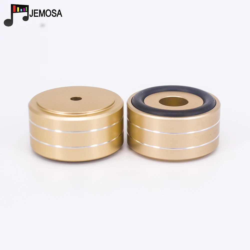 4PCS 40*20mm Aluminum Amplifier Feet Shock Absorber Amplifier Rubber Feet HIFI Turntable Feet Audio Speaker Isolation Feet Pad