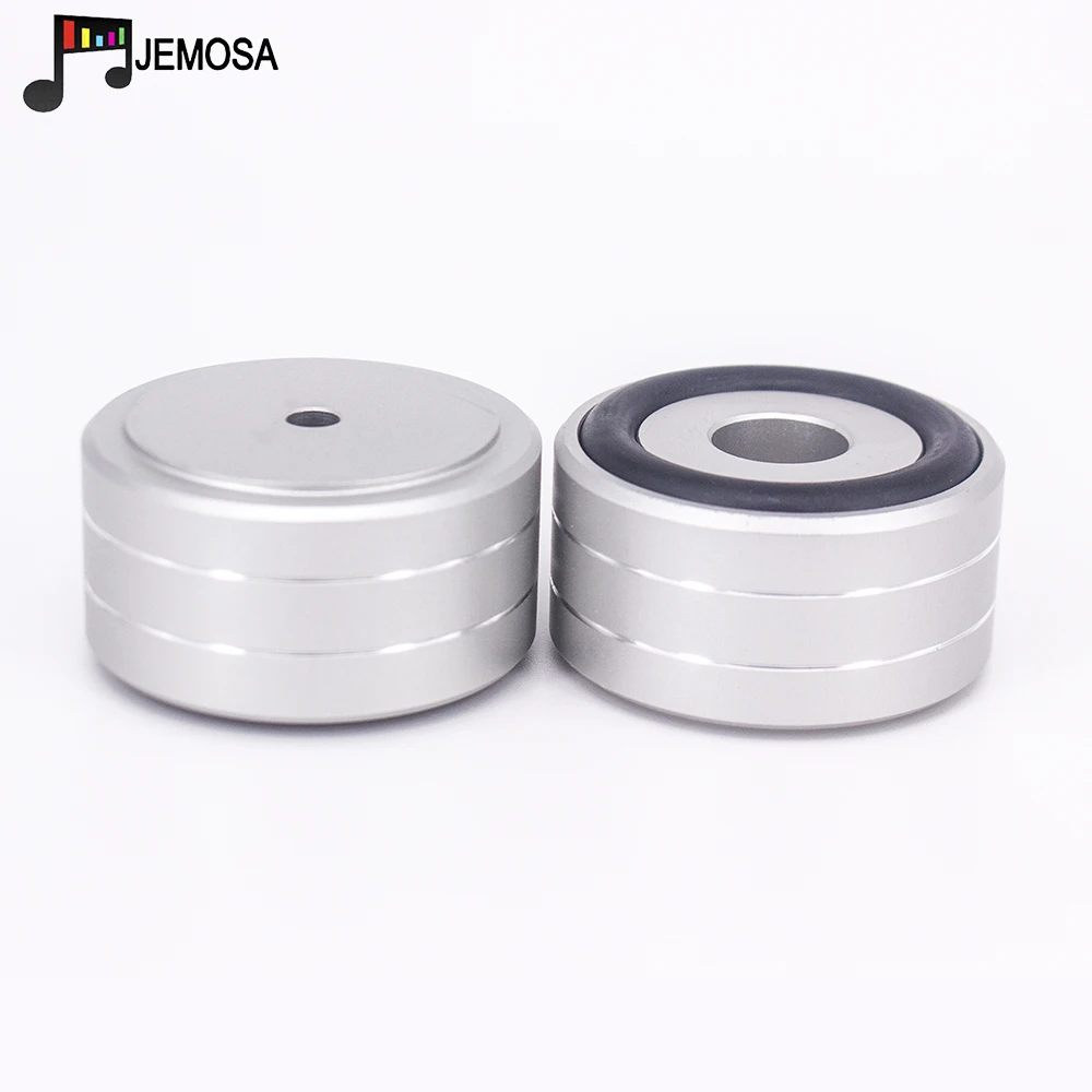 4PCS 40*20mm Aluminum Amplifier Feet Shock Absorber Amplifier Rubber Feet HIFI Turntable Feet Audio Speaker Isolation Feet Pad