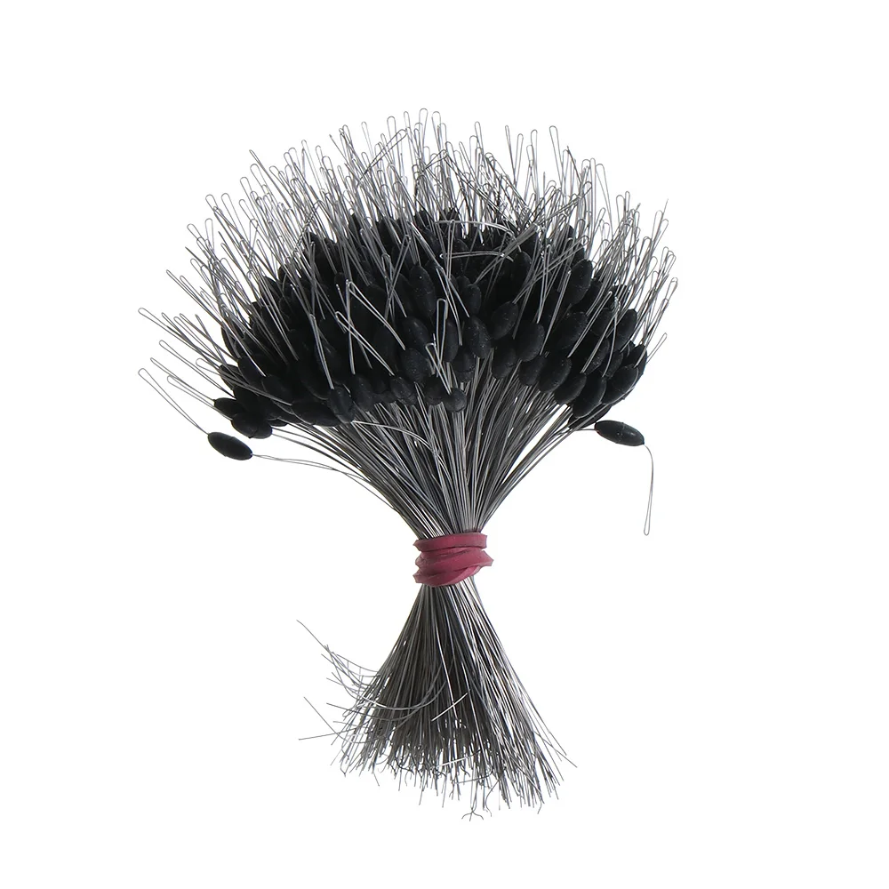 300Pcs Silicone Space Bean Oval Stopper Bobber Profession Fishing Float Resistance Anti-Strand Fish Line Fishing Gear