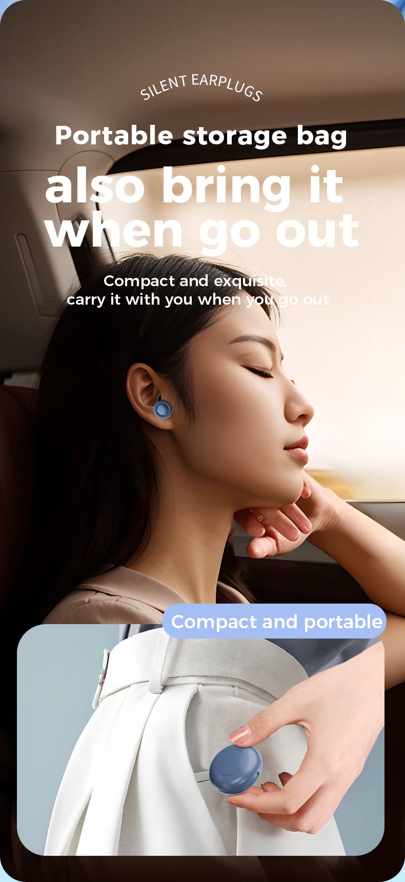 Silicone Ear Plugs for Sleeping 25dB Noise Cancelling Hearing Protection Reusable Earplugs for Sleep Focus Concerts Work Study