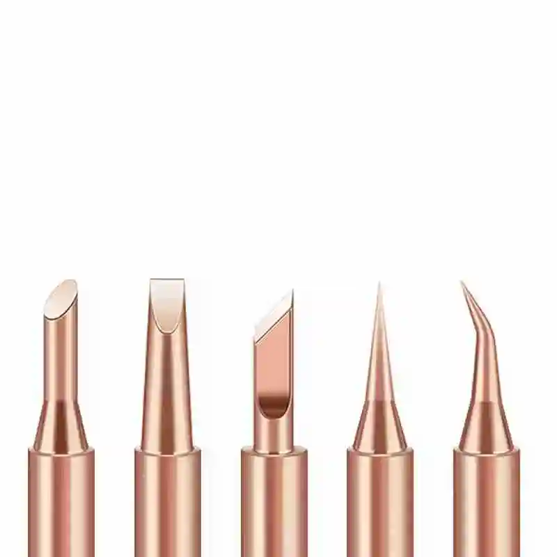 10 Pieces of Copper Plated Iron Soldering Tips 900M Electric Soldering Iron Tips Set with Built-In High-Temperature Welding Tool