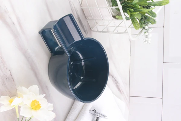 Yaqi High Quality Dark Blue Color Plastic Shaving Bowl For Men Shaving Brush