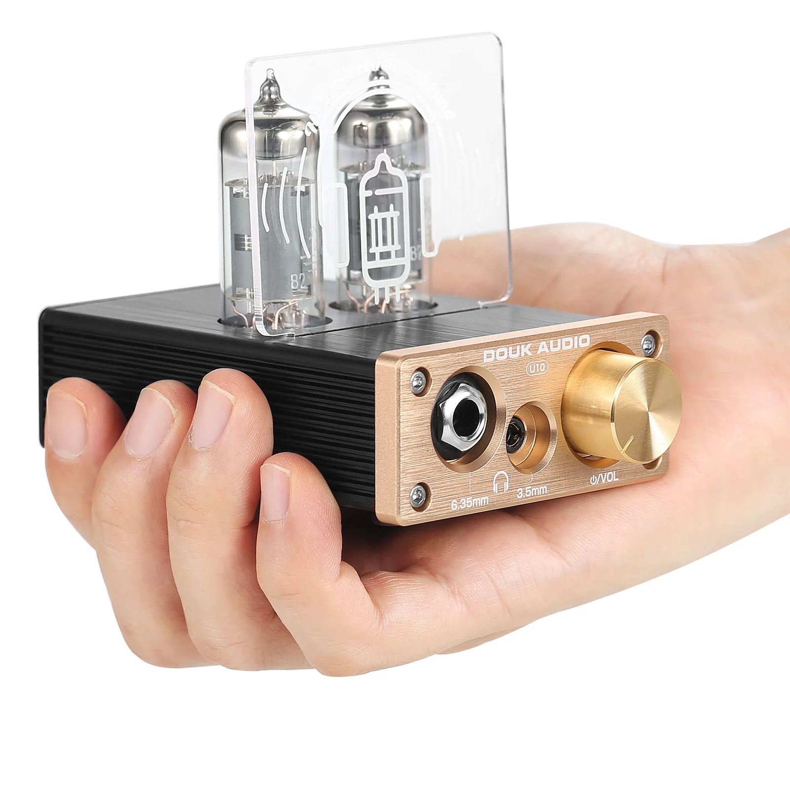 Douk Audio U10 HiFi Valve Tube Preamp Stereo AUX Desktop Audio Preamp 6.35mm/3.5mm Headphone Amplifier