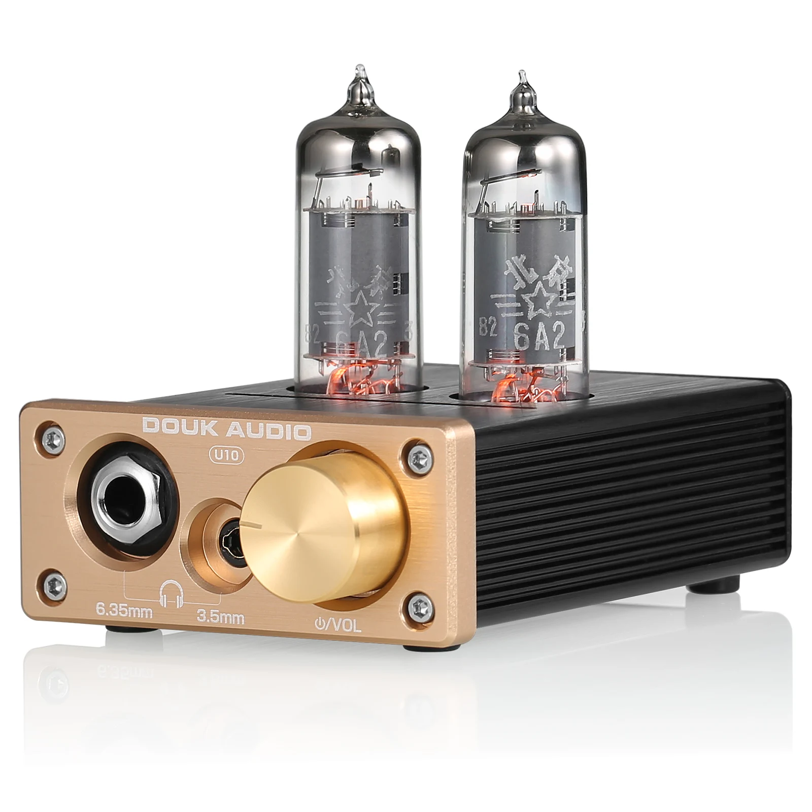 Douk Audio U10 HiFi Valve Tube Preamp Stereo AUX Desktop Audio Preamp 6.35mm/3.5mm Headphone Amplifier
