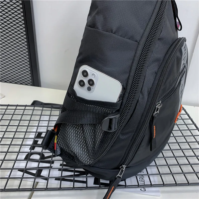 Male Shoulder Bags Travel Crossbody Bags Men Military Chest Bag for School Trip Waterproof Nylon Messenger Bag Black Green