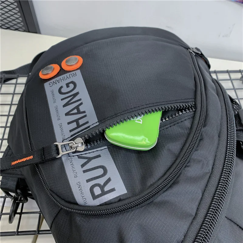 Male Shoulder Bags Travel Crossbody Bags Men Military Chest Bag for School Trip Waterproof Nylon Messenger Bag Black Green