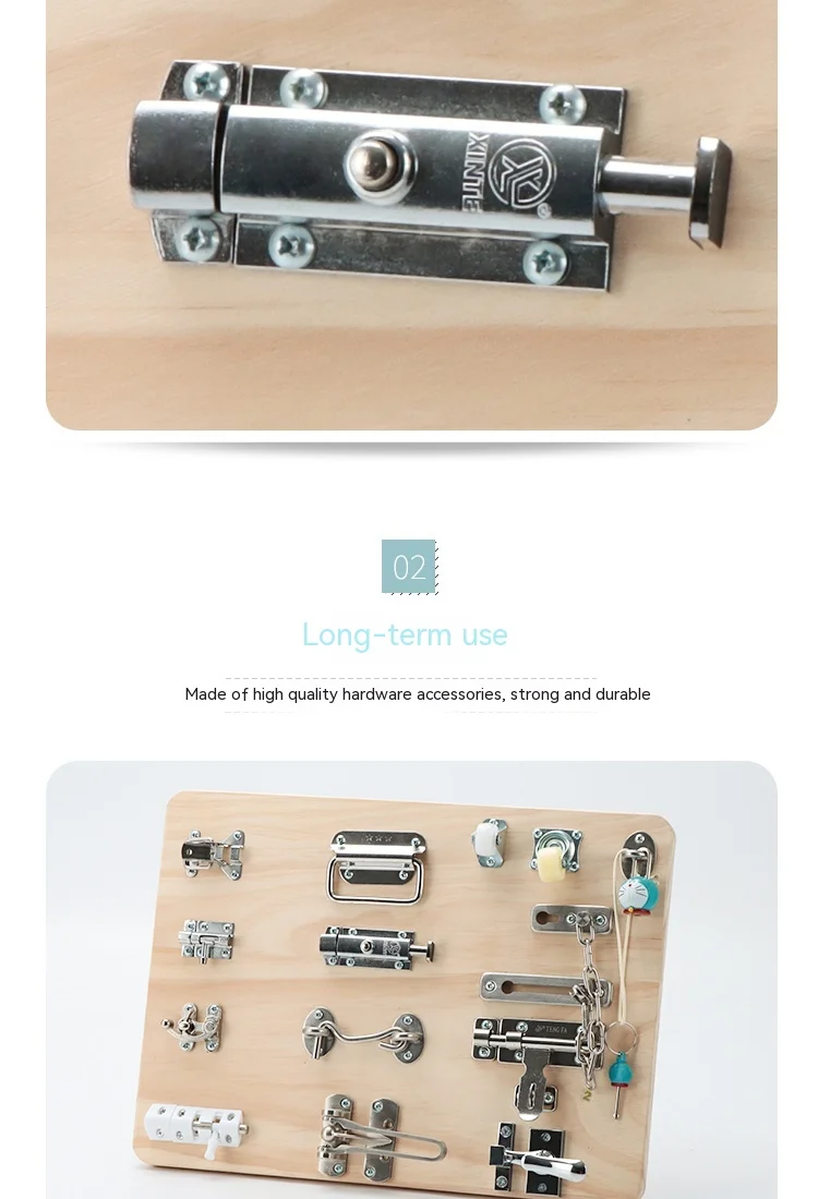 Busy Board DIY Accessories Unlock Door Latch Toy Parent-Child Handmade Interactive Montessori Education Baby Sensory Training