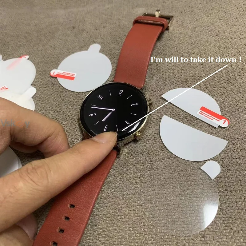 100PCS Soft TPU Hydrogel Film for Smart Watch Diameter 35mm 36mm 37mm 38mm 39mm 34mm 40mm 41mm 42mm 43mm 34mm Screen Protector