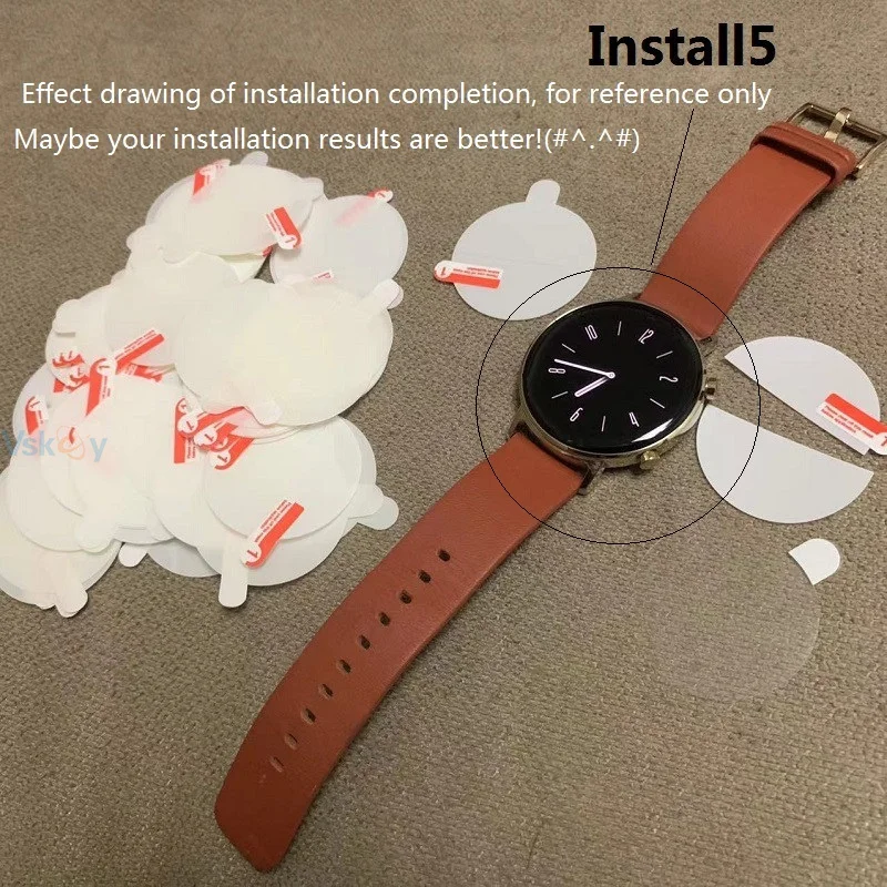 100PCS Soft TPU Hydrogel Film for Smart Watch Diameter 35mm 36mm 37mm 38mm 39mm 34mm 40mm 41mm 42mm 43mm 34mm Screen Protector