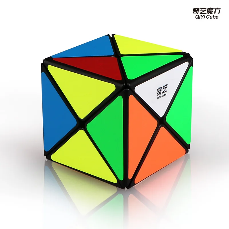 QiYi Dino Cube 3X3 Magic Speed Cubo Qiyi X Cube Stickerless Professional Puzzle Fidget Toys Children's Gifts