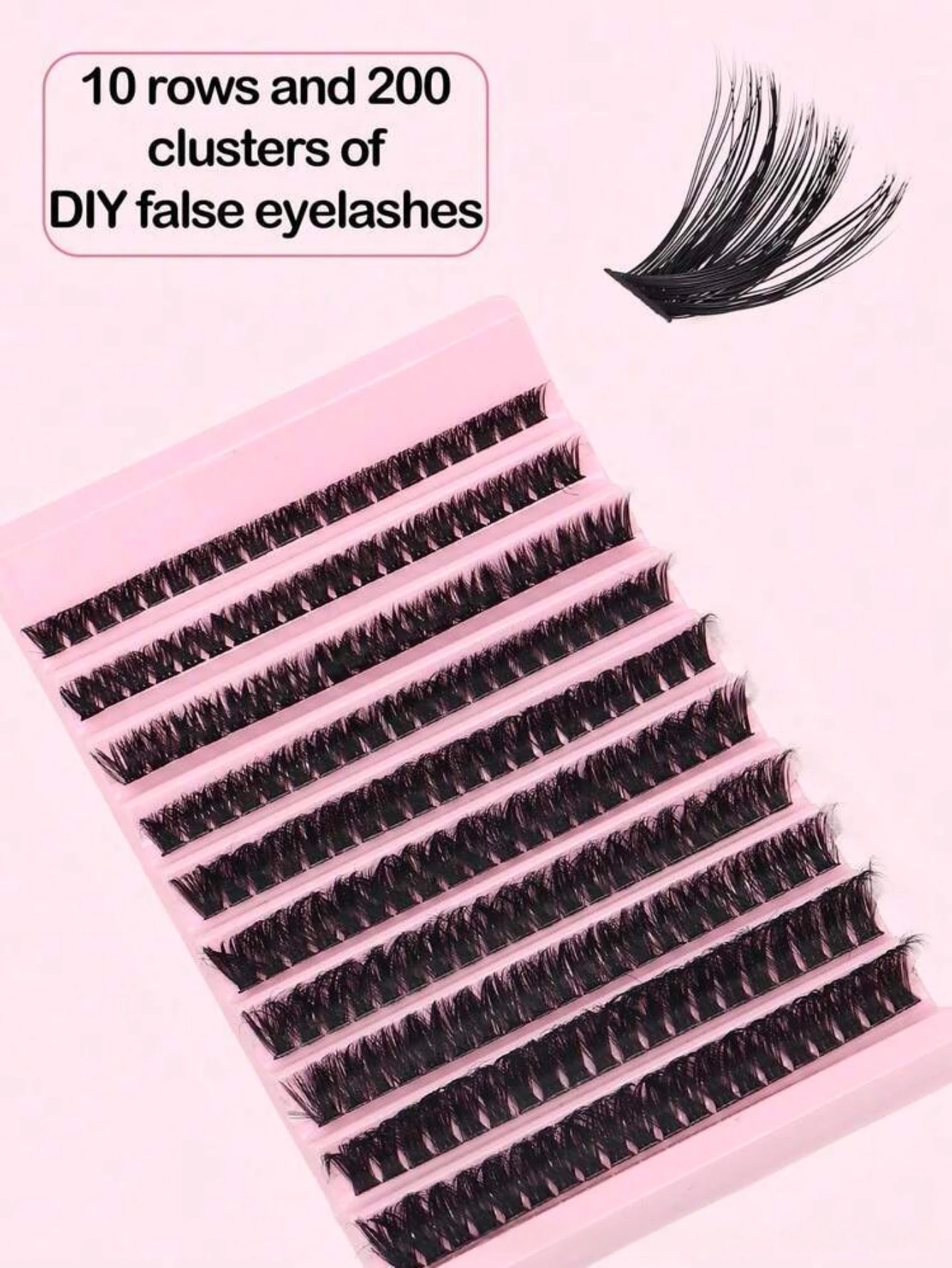 Cluster Lashes, 240pcs 40D 9-16mm Mixed Lengths, Ultra-Natural Look Thin Ultra-Soft Ultra-Light, Reusable for Beginners