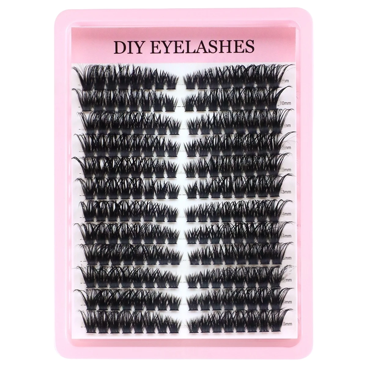 Cluster Lashes, 240pcs 40D 9-16mm Mixed Lengths, Ultra-Natural Look Thin Ultra-Soft Ultra-Light, Reusable for Beginners