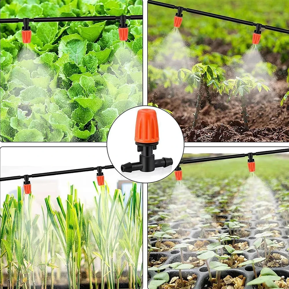 50-800pcs Adjustable Irrigation Drippers Sprinklers 1/4'' Emitter Dripper Micro Drip Irrigation Sprinklers for Watering System