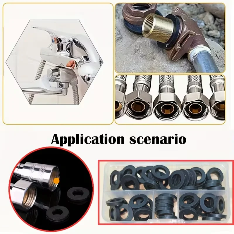30Pcs rubber O-ring set-suitable for bellows, shower hose, faucet, water heater and regulating valve