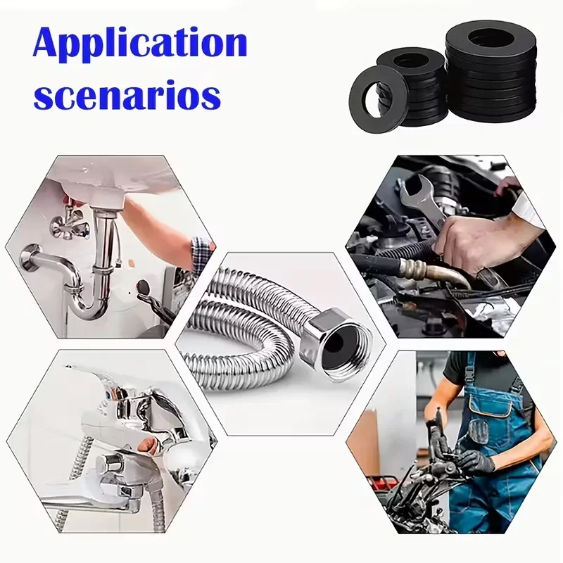 30Pcs rubber O-ring set-suitable for bellows, shower hose, faucet, water heater and regulating valve