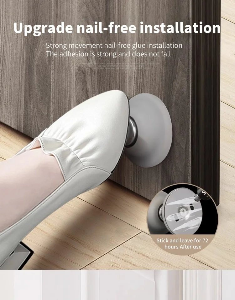 Silicone Door Suck Touch Silicone Anti-collision Door Hotel Household Strong Magnetic Strong Mute Door Stall Door Stopper