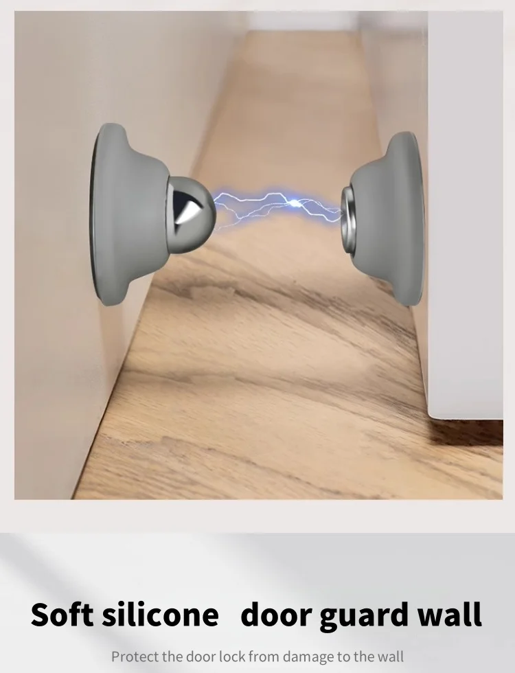Silicone Door Suck Touch Silicone Anti-collision Door Hotel Household Strong Magnetic Strong Mute Door Stall Door Stopper