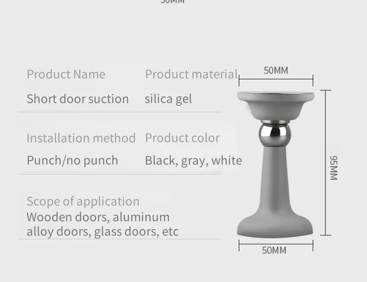 Silicone Door Suck Touch Silicone Anti-collision Door Hotel Household Strong Magnetic Strong Mute Door Stall Door Stopper