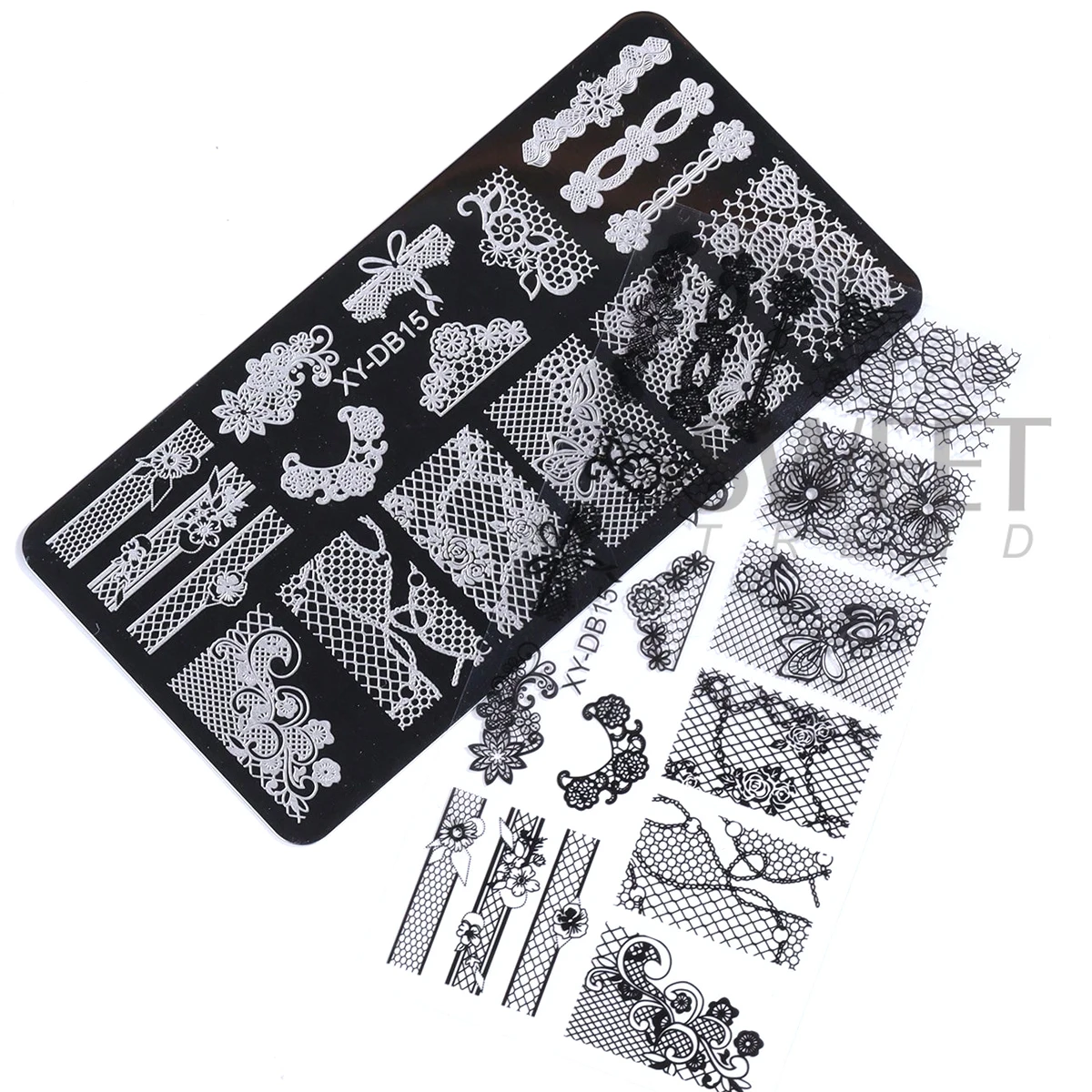 1PC Wedding Nail Art Stamping Plate Romantic Elegant Lace Flower Ribbon Butterfly Pattern Printing Mold Manicure Transfer Tools