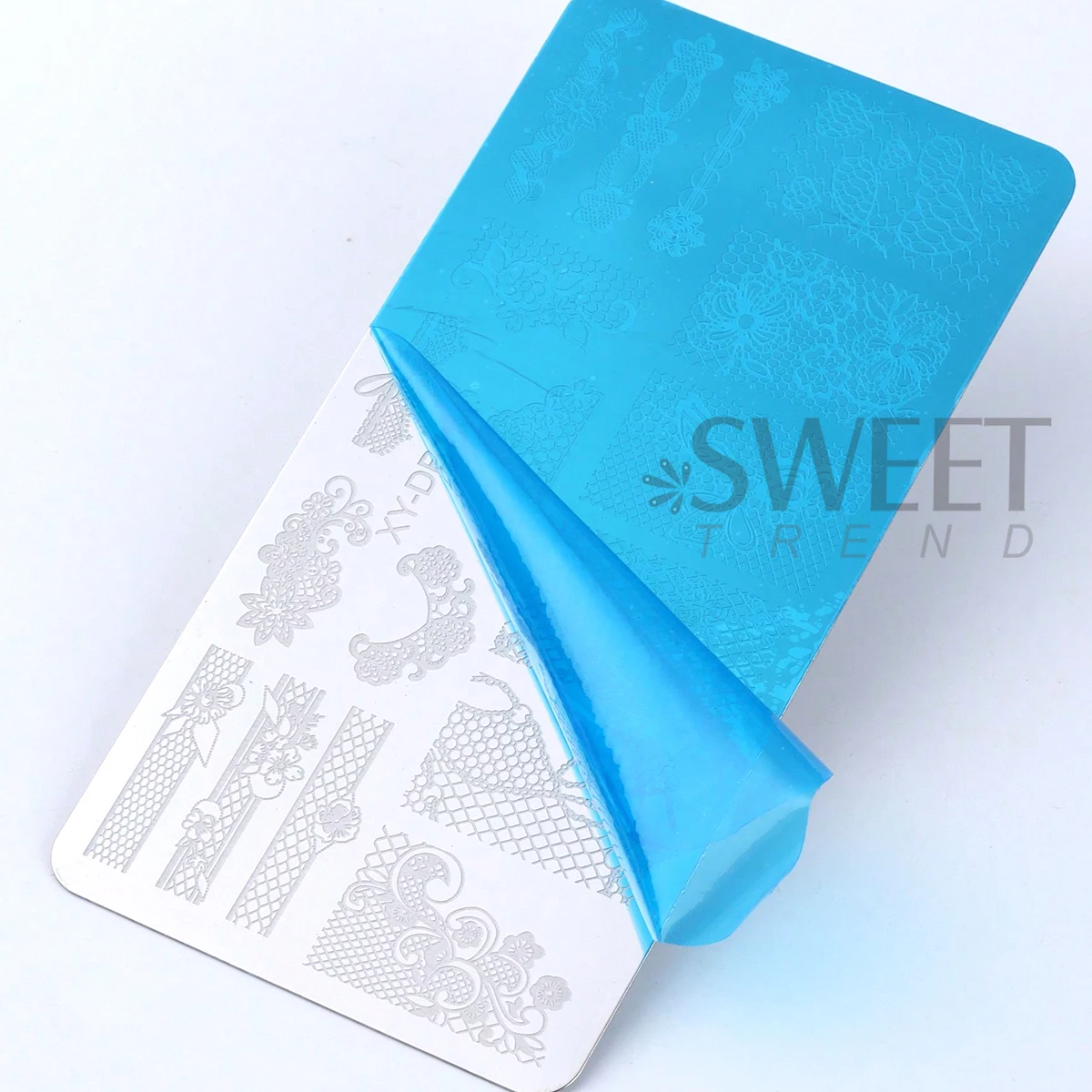 1PC Wedding Nail Art Stamping Plate Romantic Elegant Lace Flower Ribbon Butterfly Pattern Printing Mold Manicure Transfer Tools