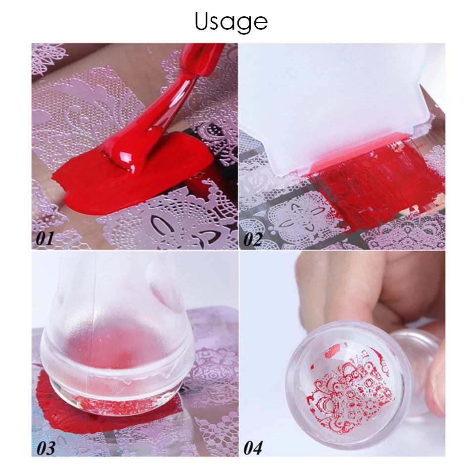 1PC Wedding Nail Art Stamping Plate Romantic Elegant Lace Flower Ribbon Butterfly Pattern Printing Mold Manicure Transfer Tools