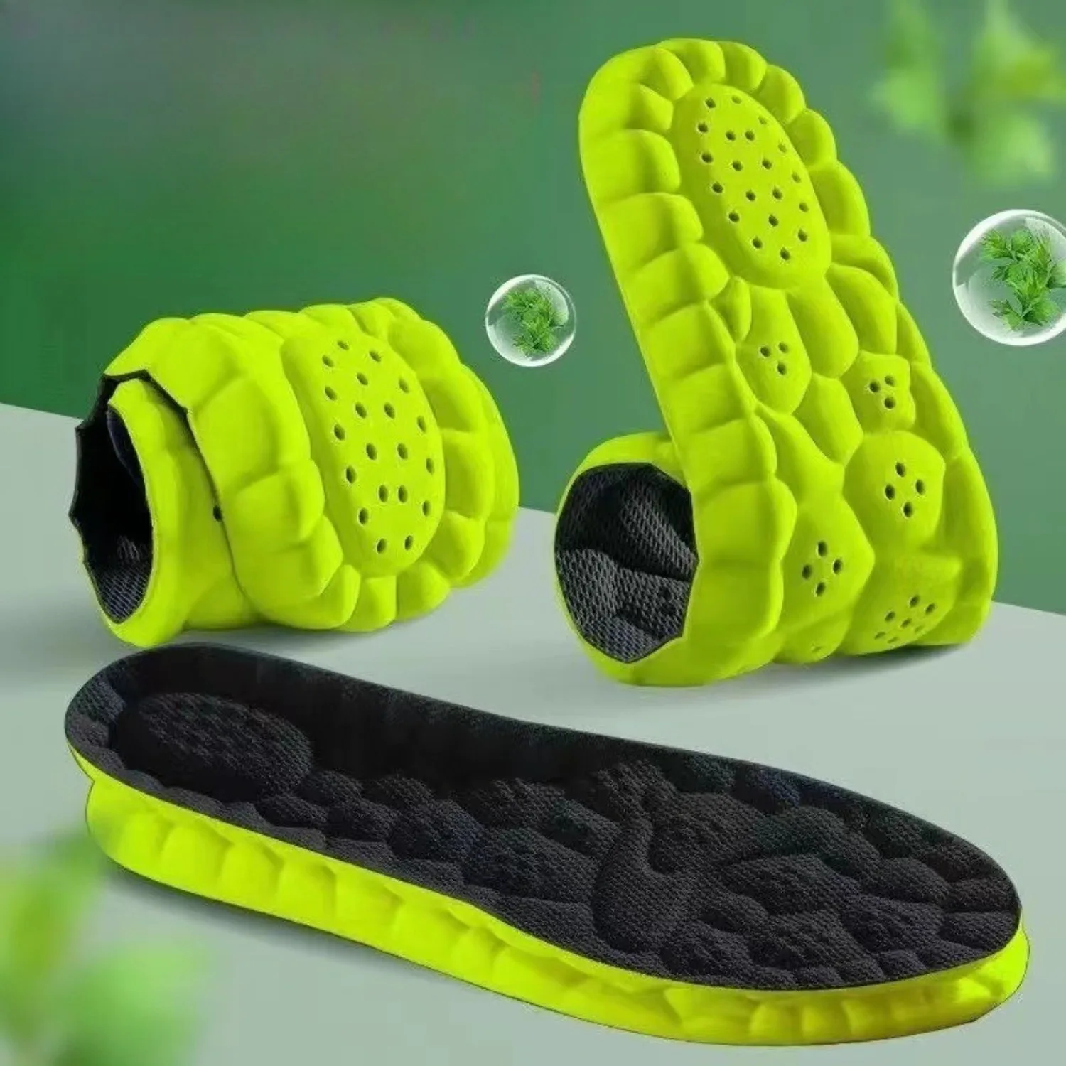 4D Sport Insole Super Soft Shoes Sole Pads for Feet Shock Absorption Baskets Shoe Sole Arch Support Orthopedic Inserts
