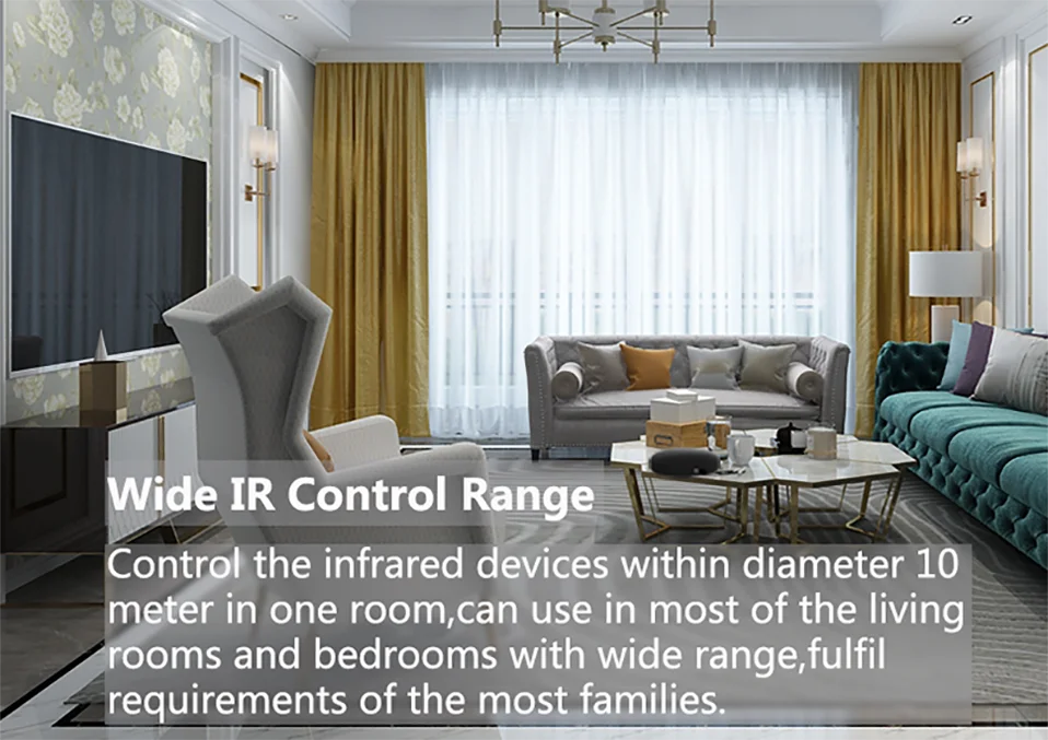Tuya WiFi Smart IR with Temperature & Humidity Sensor and Date Display for Air Conditioner TV Work with Alexa,Google Home