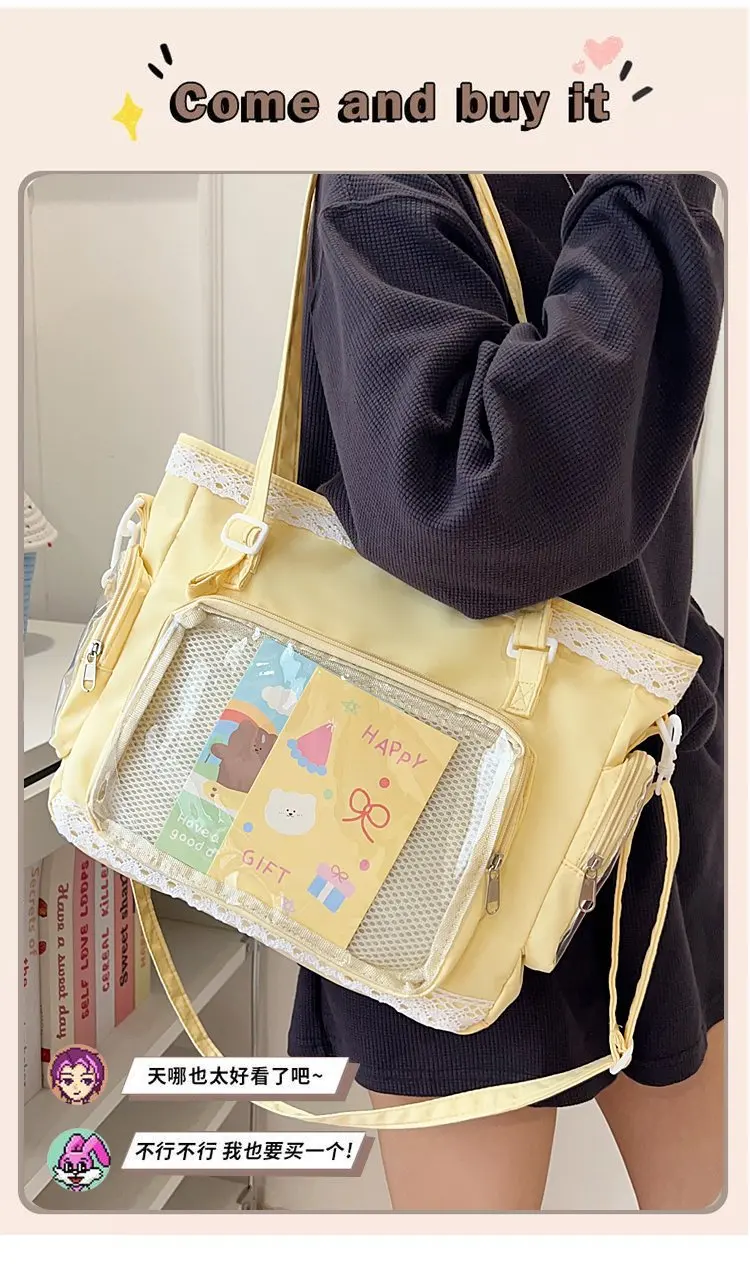 Ballet Girl Large Appetite Itabag Japanese Two-Dimension Single Shoulder Crossbody Bag Gift For Friends Women'S Handbag
