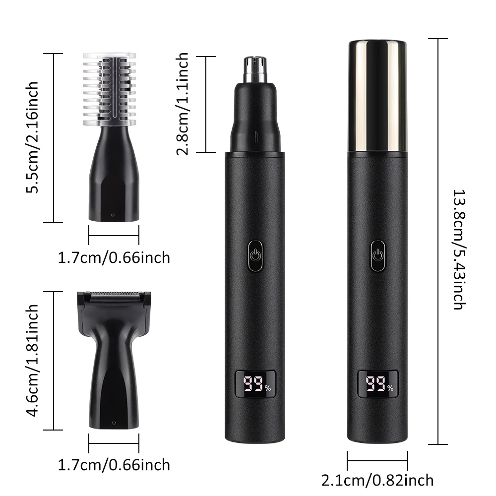 Rechargeable Nose Hair Trimmer and Facial Hair Remover for Men Nose Hair Shaver for Nasal Clearance - Portable Grooming Tool for