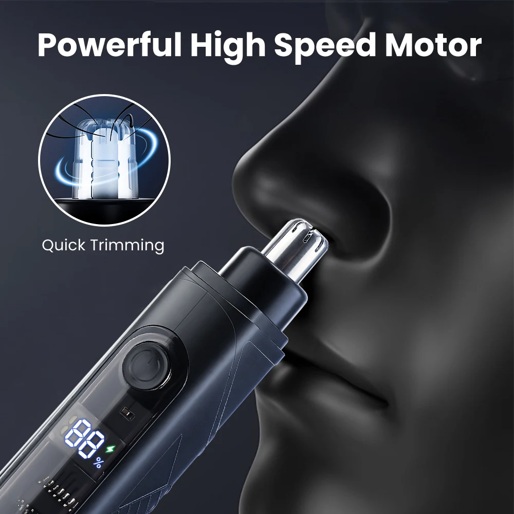 Rechargeable Nose Hair Trimmer and Facial Hair Remover for Men Nose Hair Shaver for Nasal Clearance - Portable Grooming Tool for