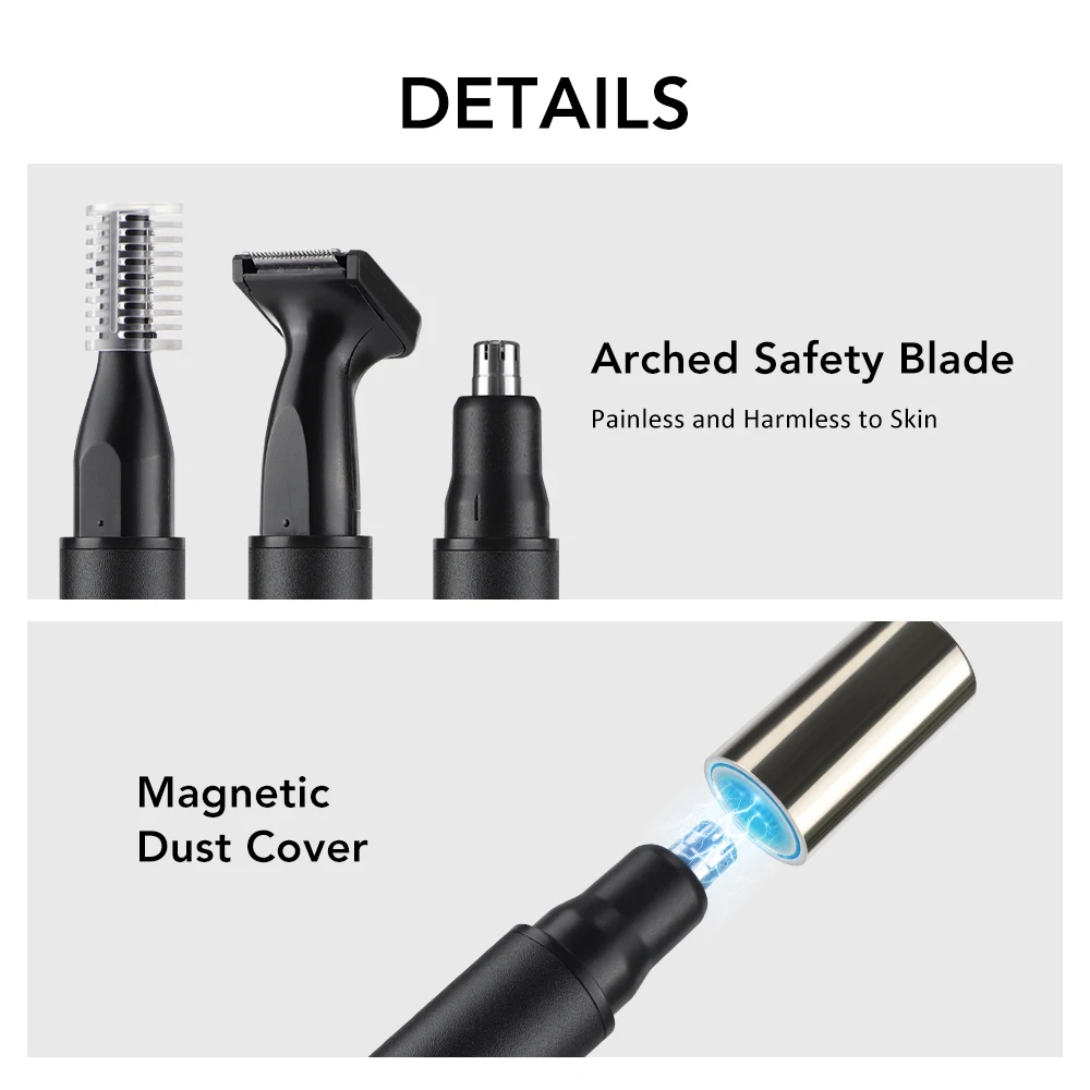 Rechargeable Nose Hair Trimmer and Facial Hair Remover for Men Nose Hair Shaver for Nasal Clearance - Portable Grooming Tool for