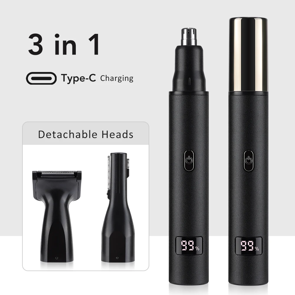 Rechargeable Nose Hair Trimmer and Facial Hair Remover for Men Nose Hair Shaver for Nasal Clearance - Portable Grooming Tool for