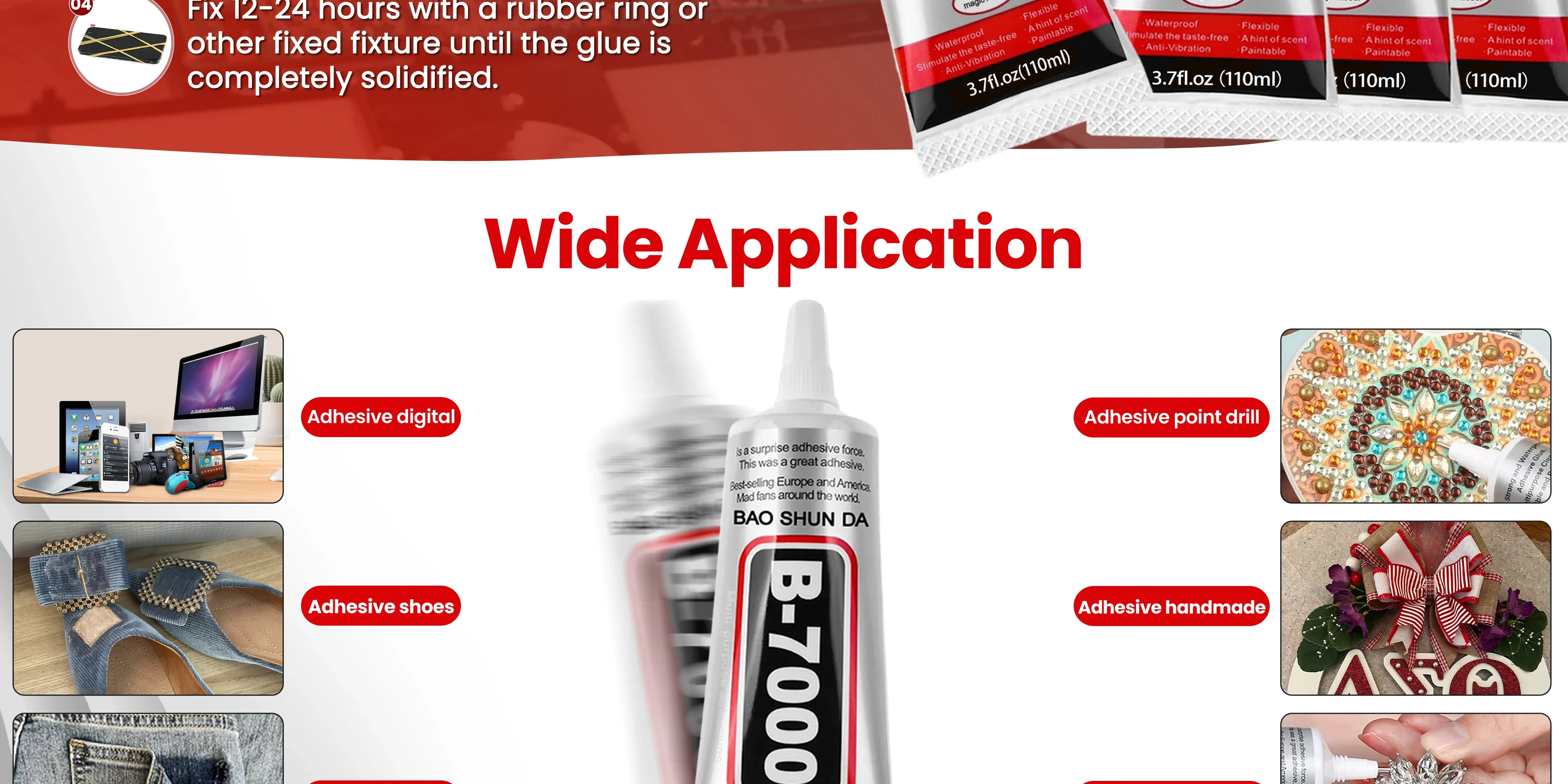 B7000 Mobile Phone Screen High-Strength Waterproof Adhesive, Universal Phone Glass Bonding Agent, 15/25/50/110ml Fast B7000 Glue