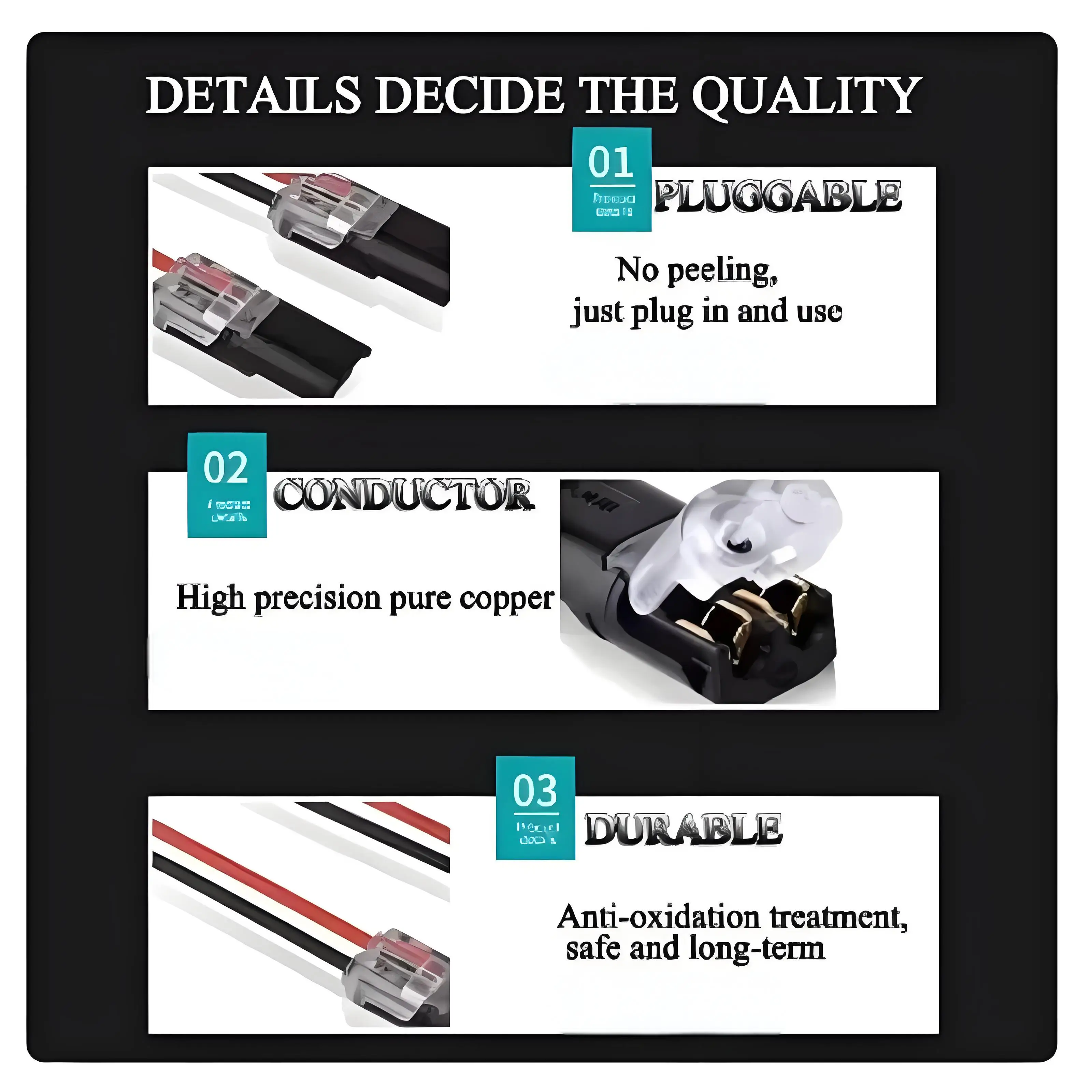 10/20/30/50/100 Pcs D2 Waterproof Plug Wire Connector 2 Pin Way Cable Plug Car Electric Wire Snap Connectors Strip Terminal