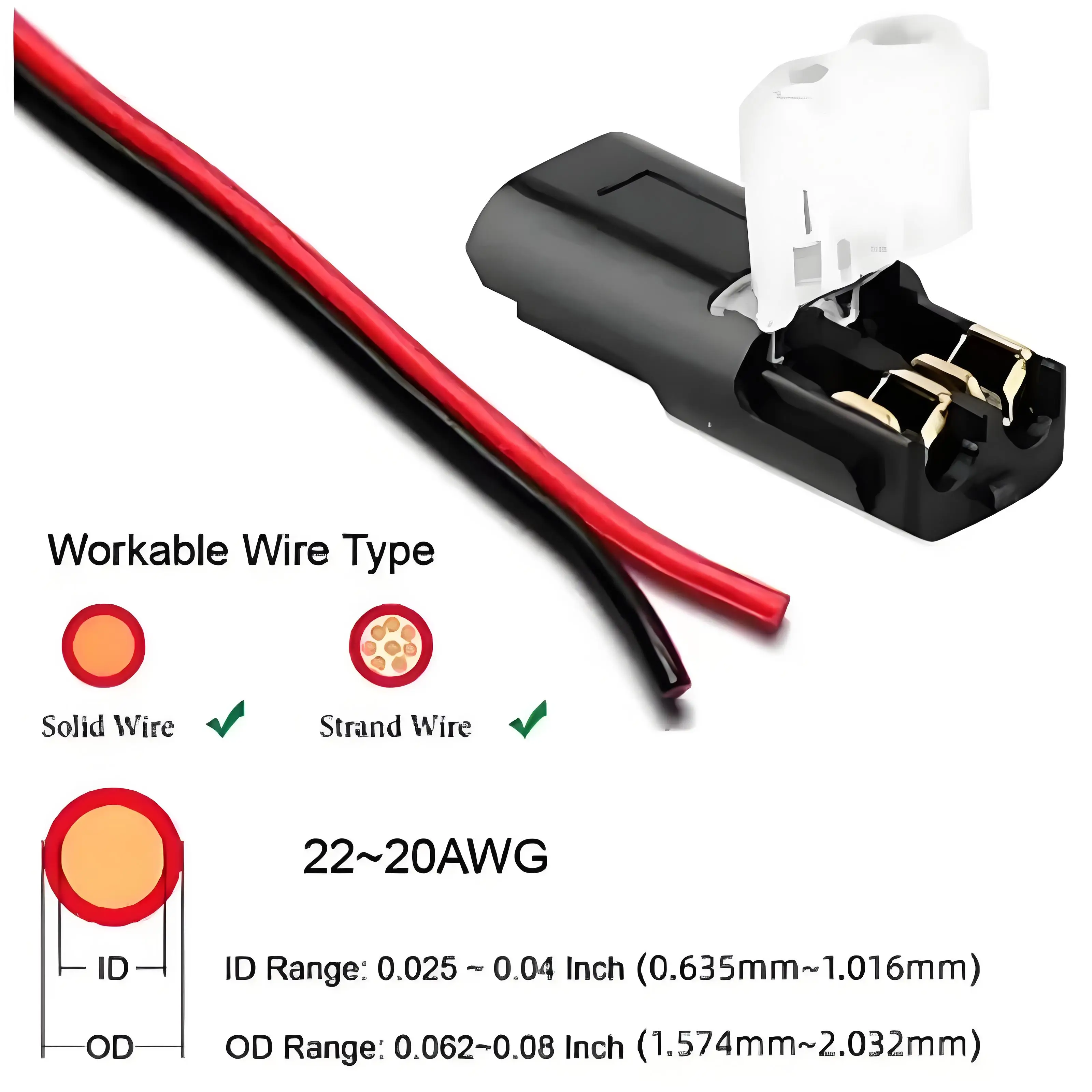 10/20/30/50/100 Pcs D2 Waterproof Plug Wire Connector 2 Pin Way Cable Plug Car Electric Wire Snap Connectors Strip Terminal