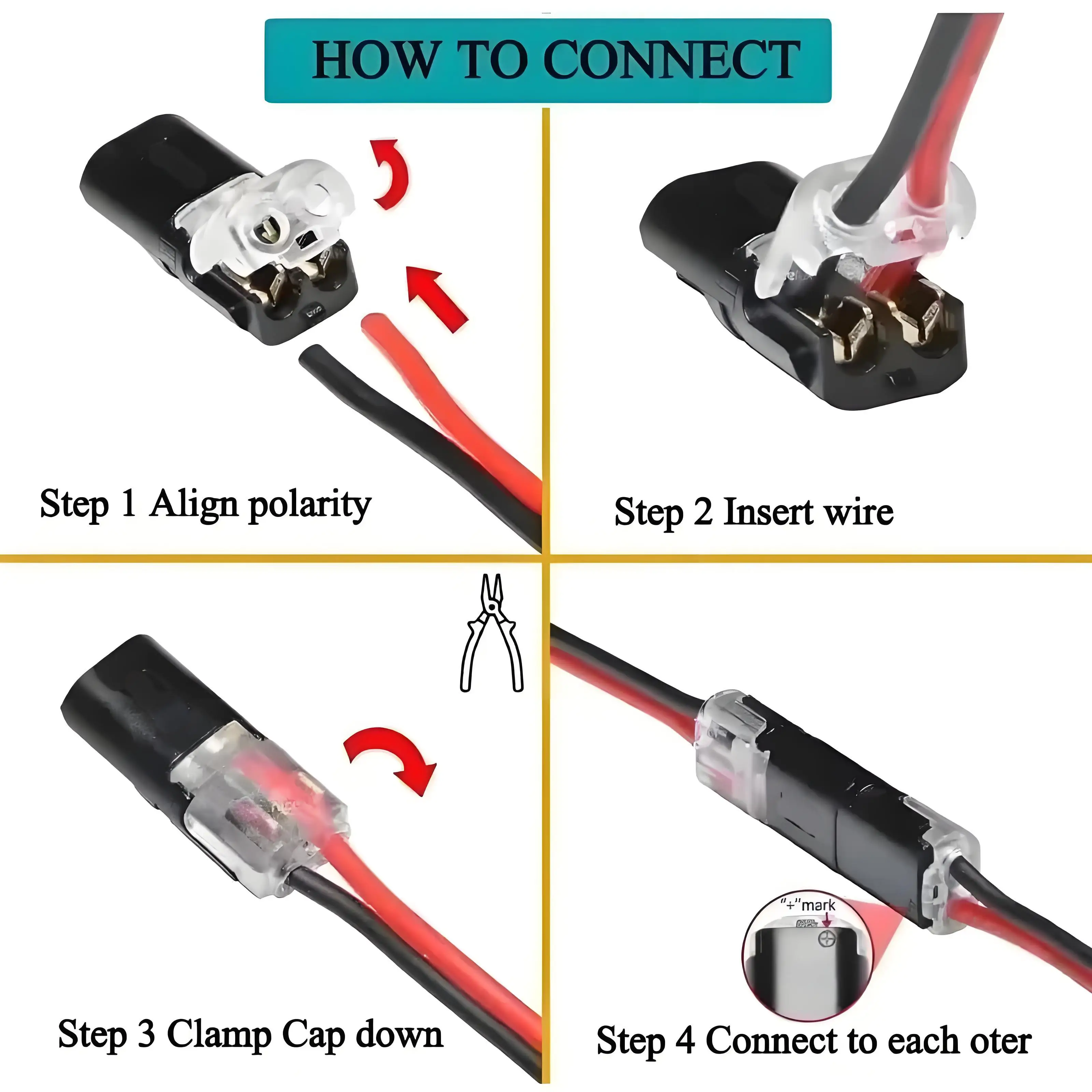 10/20/30/50/100 Pcs D2 Waterproof Plug Wire Connector 2 Pin Way Cable Plug Car Electric Wire Snap Connectors Strip Terminal