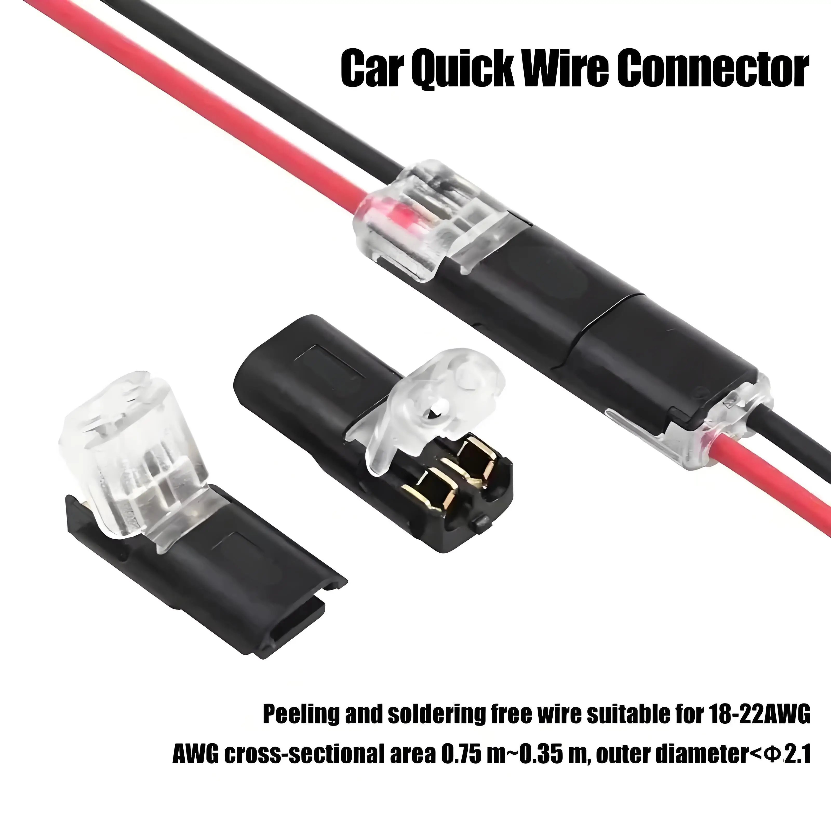 10/20/30/50/100 Pcs D2 Waterproof Plug Wire Connector 2 Pin Way Cable Plug Car Electric Wire Snap Connectors Strip Terminal