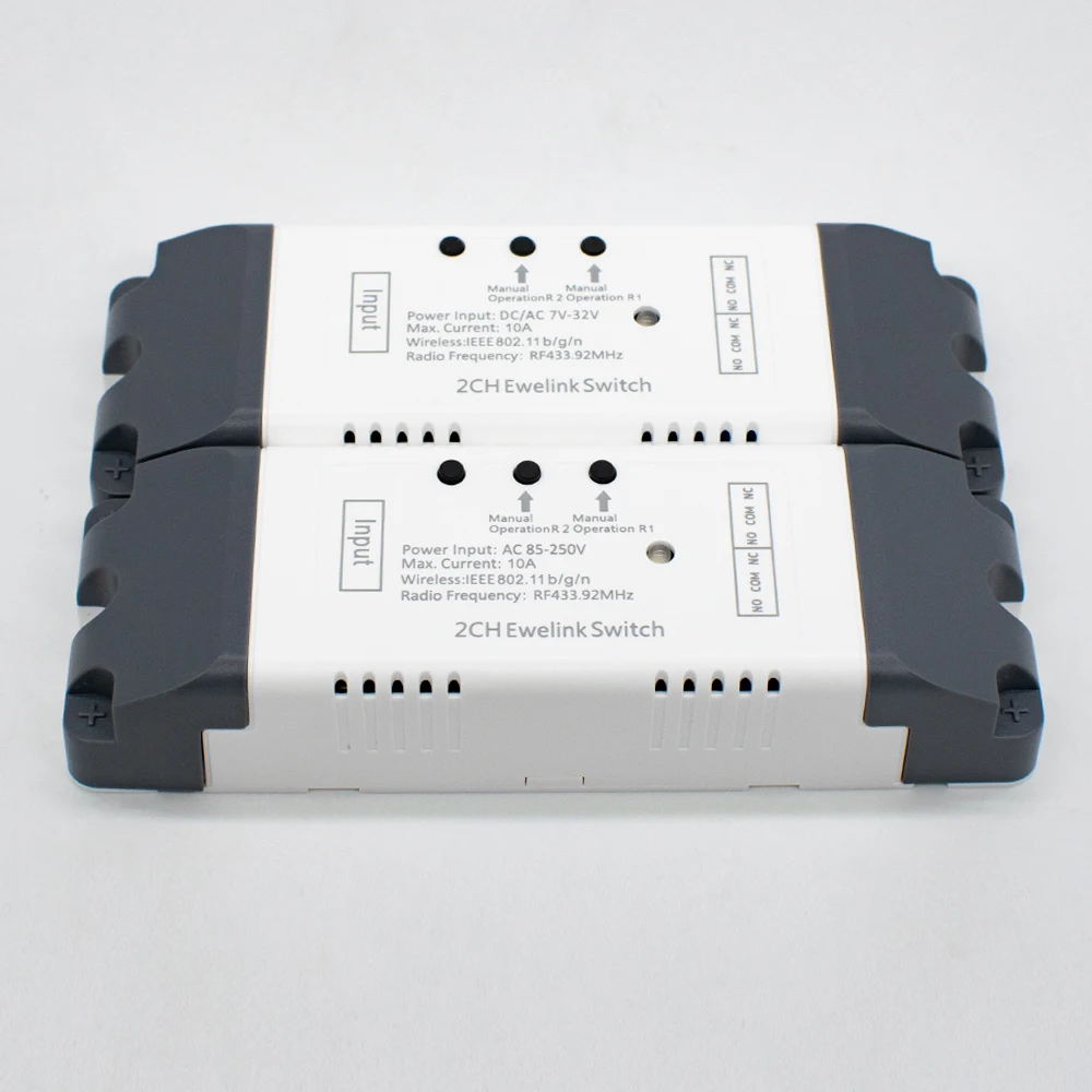 2CH Wifi Smart Switch Module Relay Ewelink APP Receiver AC DC 7-32V 85-250V RF433 Inching Self-locking Switch for Alexa Google