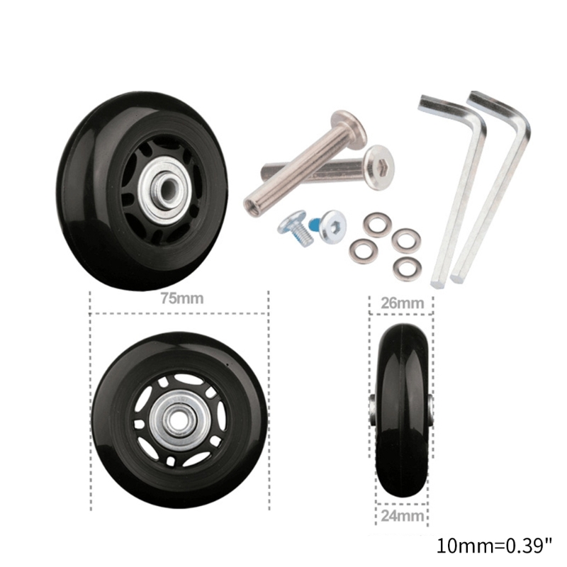 1 Pc Universal Suitcase Wheel Trolley Travel Flexible Mute Luggage Suitcase Swivel Wheel Replacement Repair Accessory