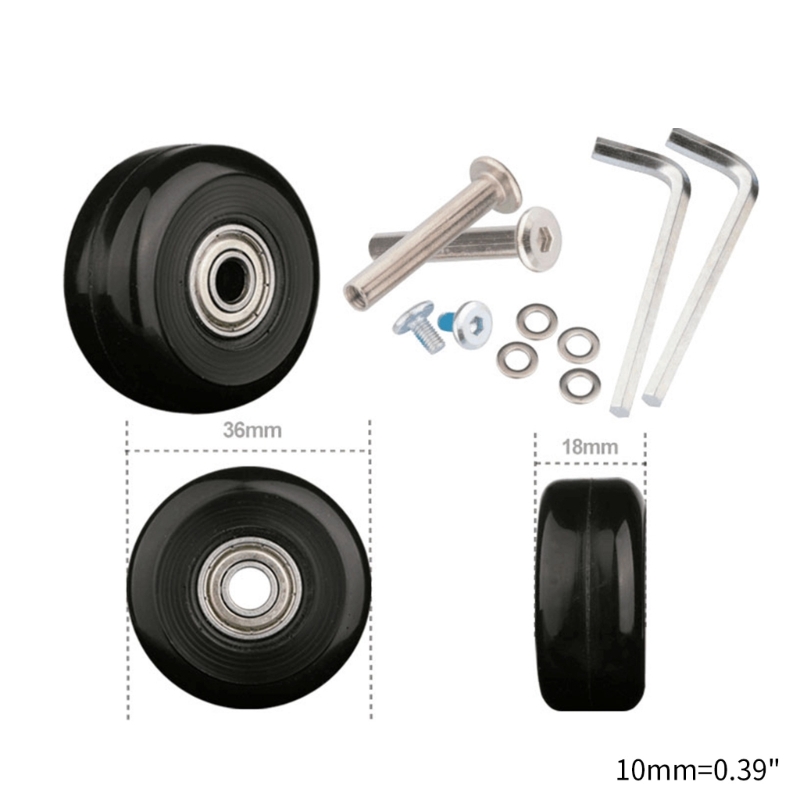 1 Pc Universal Suitcase Wheel Trolley Travel Flexible Mute Luggage Suitcase Swivel Wheel Replacement Repair Accessory