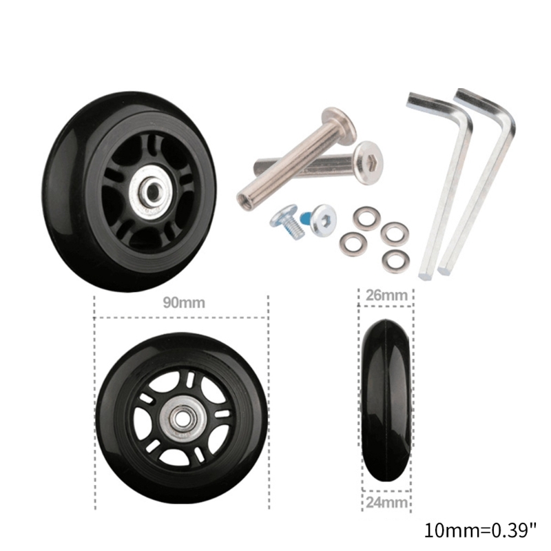 1 Pc Universal Suitcase Wheel Trolley Travel Flexible Mute Luggage Suitcase Swivel Wheel Replacement Repair Accessory