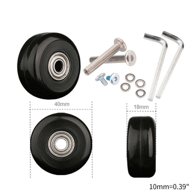 1 Pc Universal Suitcase Wheel Trolley Travel Flexible Mute Luggage Suitcase Swivel Wheel Replacement Repair Accessory