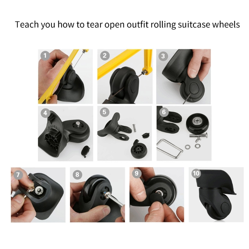 1 Pc Universal Suitcase Wheel Trolley Travel Flexible Mute Luggage Suitcase Swivel Wheel Replacement Repair Accessory
