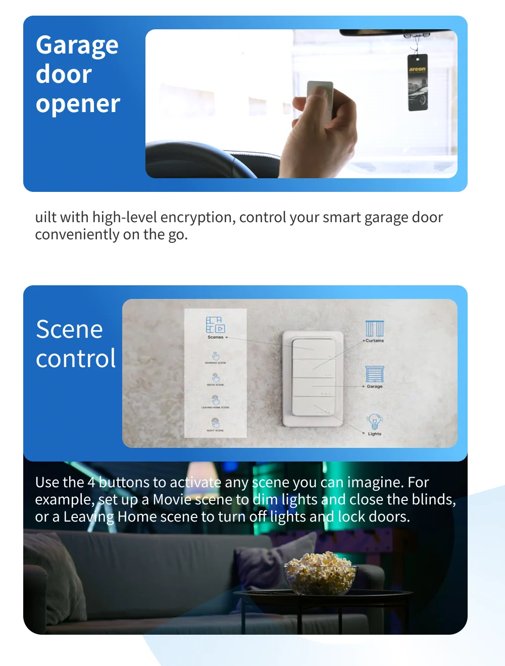 Shelly BLU RC Button 4 ZB Zigbee Remote Control Smart Light Switch Bluetooth Work With Home Assistant Multiclick Action Trigger