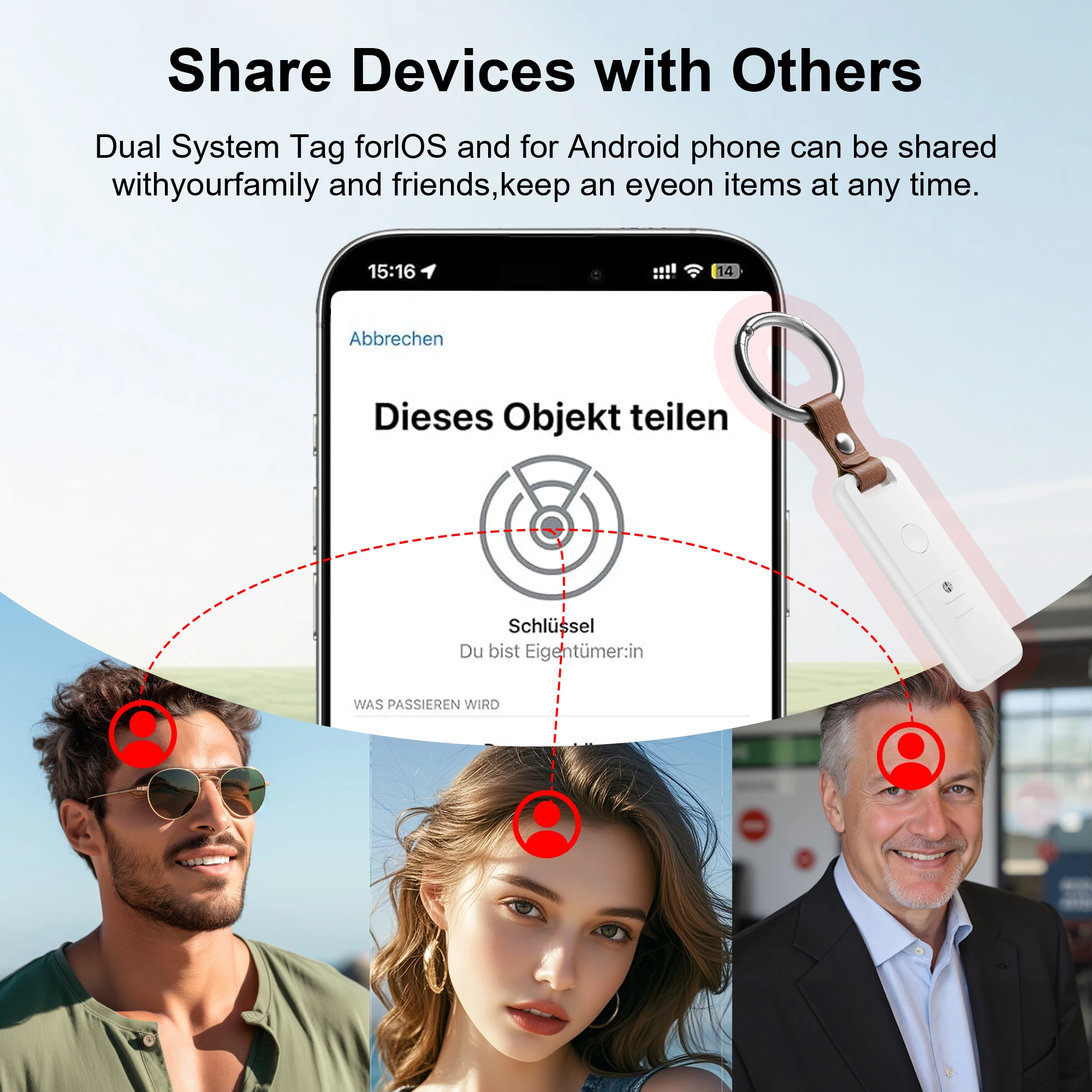 1/2/4Pack dual-system (compatible with iPhone/Android) Air Tracker smart tracker, designed to prevent the loss of valuable items