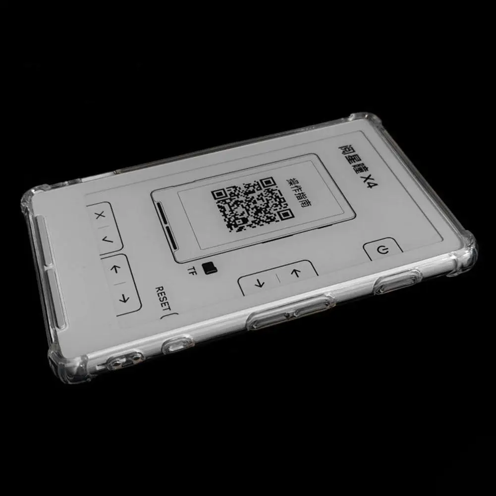Clear Transparent Case for XTEINK X4 E-Book Reader Slim Portable Protective Cover with Shockproof Corners for XTEINK X4 Shell